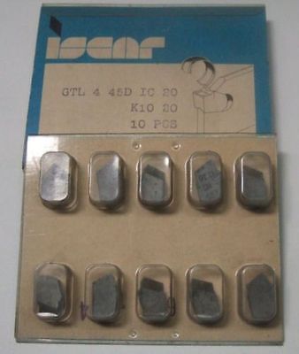 ISCAR GTL 4 45D IC 20 Carbide Inserts Grooving 10 Pcs Lathe Self Grip Cut-Off
