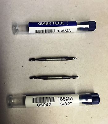 Lot of 2 GARR Tool 3/32" 165MA Carbide Double Ended EDP # 05047 New