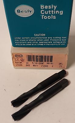 Lot of 2 Besly Tap 5/16-24NF MA-Ni GH3 Bottom 3 FLUTE Brand New Made in The USA
