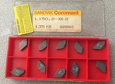 SANDVIK Coromant L150.2 300 05 135 P35 Grooving Lathe Carbide Inserts 10 Pcs New