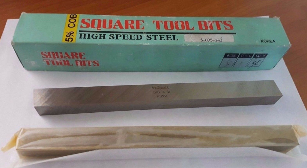 2 New 5/8 x 8 Square Lathe Tool Cutting HSS Bit Ground 5-095-142 Korea