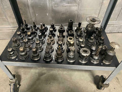 Lot of 90 CAT40 Tool Holders for Fadal CNC Vertical Machining Center With Cart
