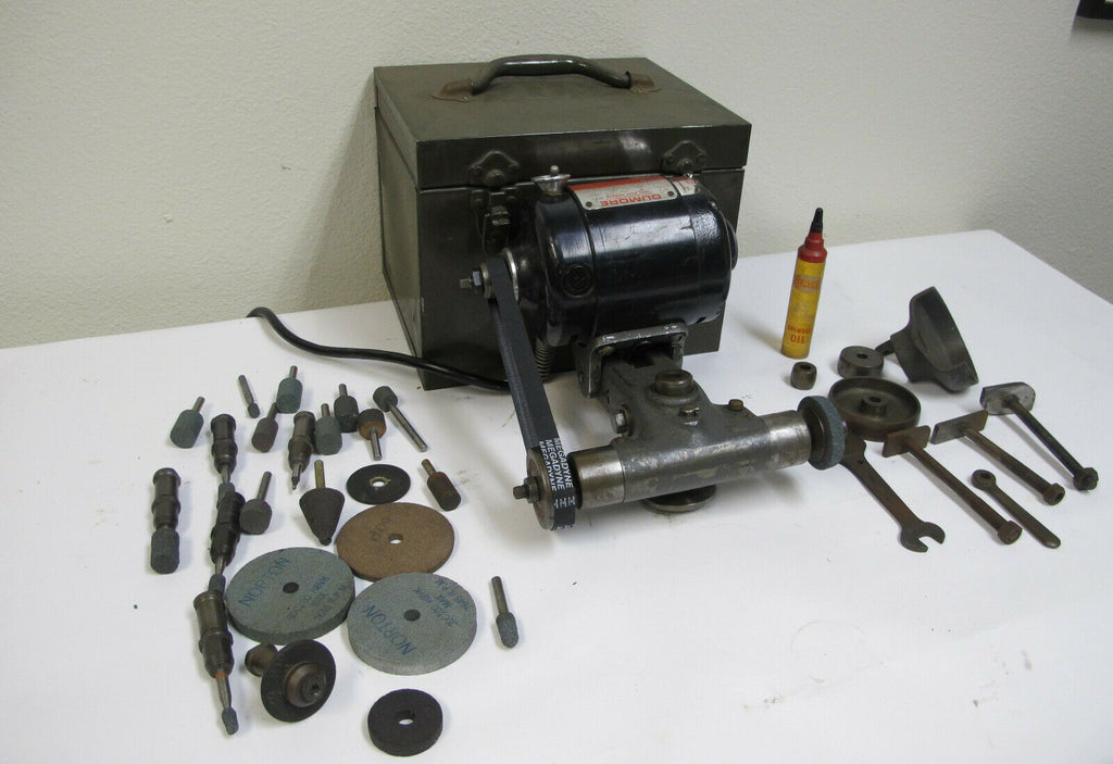 Precision Dumore 44-011 Tool Post Grinder W/ Case Motor & Spindle