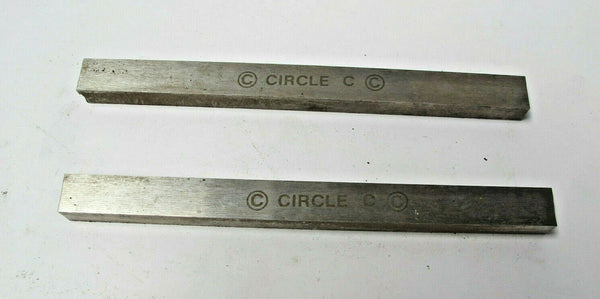 Lot of 2 Circle C 1/2 x 3/8 x 6" Rectangle Lathe Tool Cutting HSS Bits