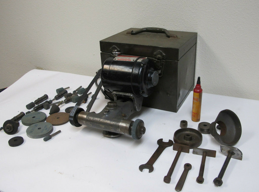 Precision Dumore 44011 Tool Post Grinder W/ Case Motor & Spindle