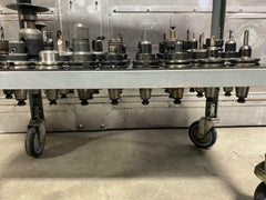 Lot of 90 CAT40 Tool Holders for Fadal CNC Vertical Machining Center With Cart