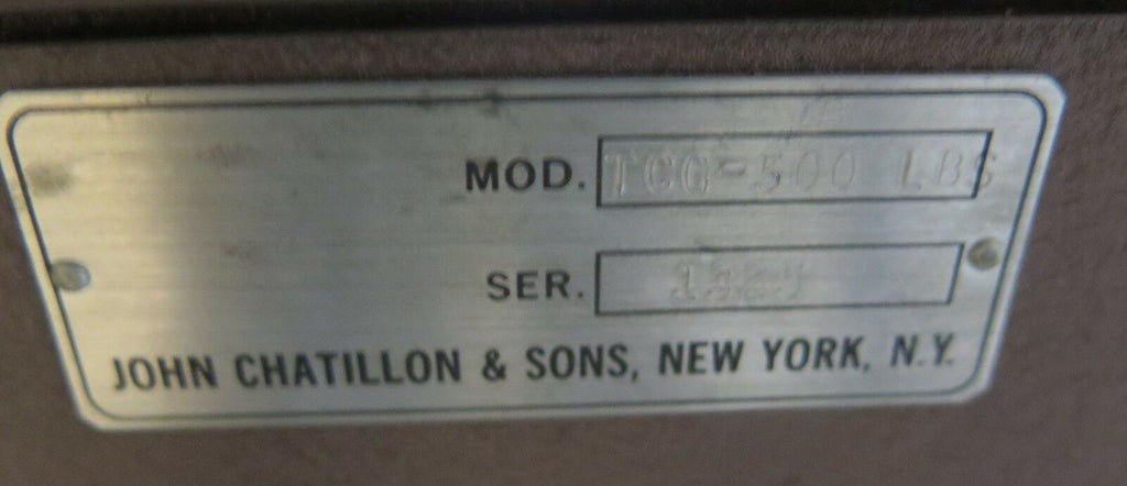 Chatillon Model UTSM 500 Lbs Motorized Test Stand Tensile Compression Tester