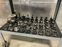 Lot of 90 CAT40 Tool Holders for Fadal CNC Vertical Machining Center With Cart