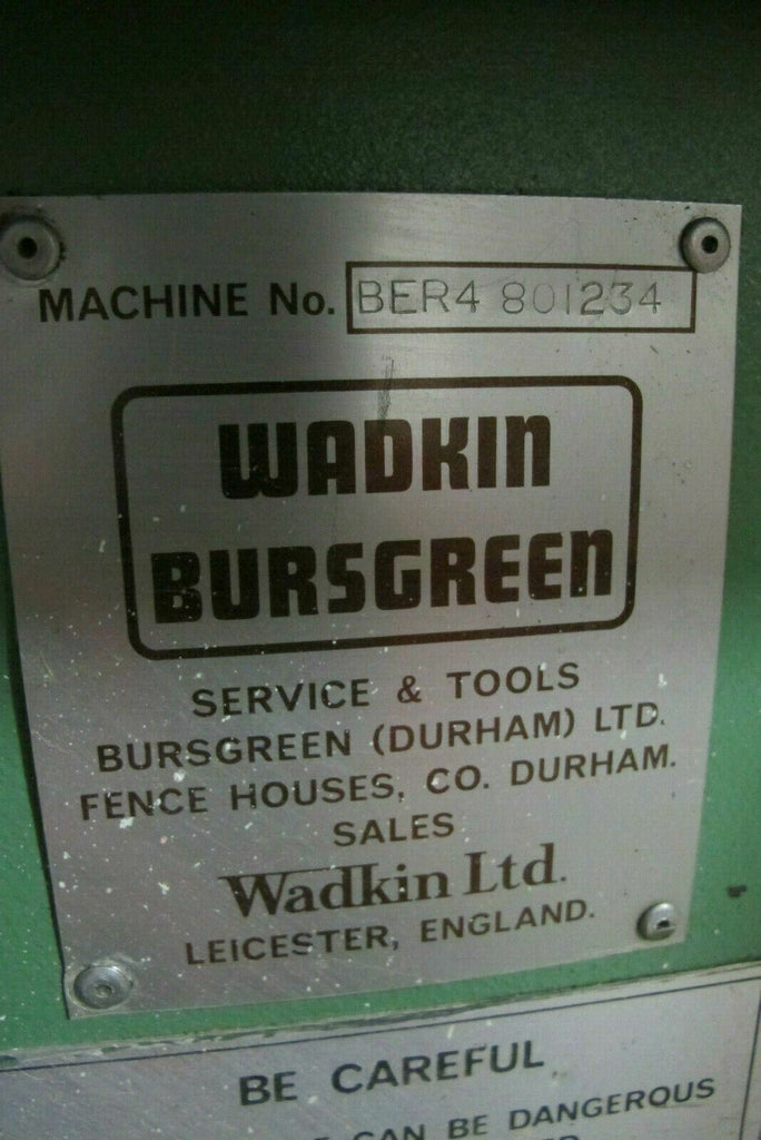 Wadkin Bursgreen BER 4 Spindle Moulder Wood Shaper W Holzher ET-117 Po