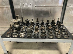 Lot of 90 CAT40 Tool Holders for Fadal CNC Vertical Machining Center With Cart