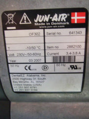 JUN-AIR CustomAir Model CA-823-D Dental Air Compressor Dual Head Oil Free OF302