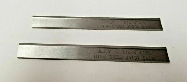 2 New 1/8 x 1/2 x 4.5" Square Lathe Tool Cutting HSS Blank Bit BESLY USA