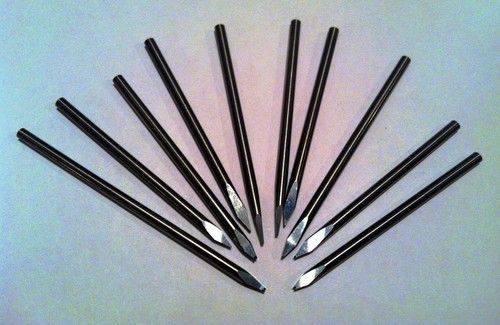 Lot of 10 Solid Carbide 1/8" Engraving Bits Watchmaker Jewelry Lathe Graver CNC Free Shipping
